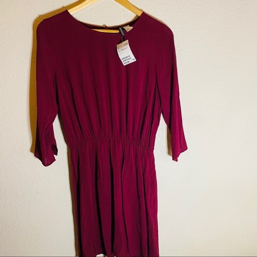 Divided mini quarter sleeve skater Dress Sz:6